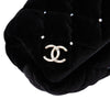 Chanel CC Quilted Velvet Crystal Wristlet Clutch Secondhand