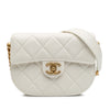 Chanel CC Quilted Lambskin Round Moon Messenger Flap Secondhand