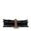 Saint Laurent Metallic Striped Fabric Monogram Kate Tassel Wallet on Chain Secondhand