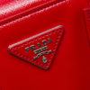 Prada Small Saffiano Vernice Turnlock Twin Satchel Secondhand