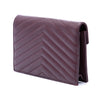 Saint Laurent Grain De Poudre Matelasse Chevron Monogram Chain Wallet Secondhand