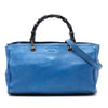 Gucci Medium Metallic Calfskin Bamboo Shopper Satchel Secondhand