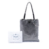 Prada Satin Crystal Embellished Chain Flat Tote Secondhand