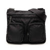 Prada Saffiano Trimmed Tessuto Zip Top Crossbody Secondhand