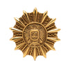 Chanel Gold Plated Sunburst Shield Brooch Secondhand