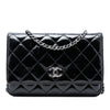 Chanel CC Quilted Shiny Aged Calfskin Wallet On Chain Secondhand