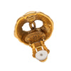 Chanel Gold Plated CC Round Clip On Earrings Secondhand