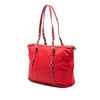 Secondhand Prada Saffiano Trimmed Tessuto Zip Top Convertible Tote