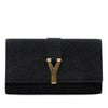 Saint Laurent Suede Shimmer Glitter Chyc Ligne Clutch Secondhand