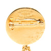 Chanel CC Gold Plated Quilted Flap Bag Medallion Brooch Secondhand