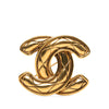 Chanel CC Gold Plated Quilted Brooch Secondhand