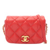 Chanel Mini CC Quilted Lambskin Clutch with Pearl Chain Secondhand