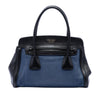 Prada Bicolor Saffiano Cuir Trimmed Canvas Satchel Secondhand