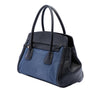 Prada Bicolor Saffiano Cuir Trimmed Canvas Satchel Secondhand
