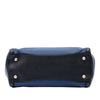 Prada Bicolor Saffiano Cuir Trimmed Canvas Satchel Secondhand