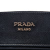 Prada Bicolor Saffiano Cuir Trimmed Canvas Satchel Secondhand