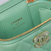 Chanel Mini Quilted Lambskin Resin Heart Vanity Case With Chain Secondhand