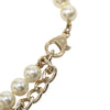 Chanel CC Brass No 5 Strass and Faux Pearl Pendant Necklace Secondhand