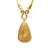 Chanel CC Gold Plated Teardrop Pendant Necklace Secondhand