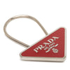 Prada Brass Enamel Triangle Logo Key Chain Secondhand