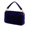 Secondhand Fendi Zucca Embossed Velvet Baguette Satchel