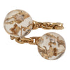 Louis Vuitton Gold Plated Bubble Resin Monogram Inclusion Ring Secondhand