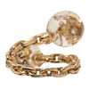 Louis Vuitton Gold Plated Bubble Resin Monogram Inclusion Ring Secondhand