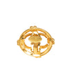 Chanel CC Gold Plated Round Clip On Earrings Secondhand