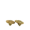 Chanel Gold Plated Resin CC Chain Round Clip On Earrings Secondhand