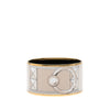 Hermès Extra Wide Gold Plated Enamel Collier de Chien Bangle Secondhand