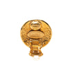 Chanel CC Gold Plated Round Clip On Earrings Secondhand