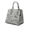 Prada Saffiano Floral Print Twin Pocket Satchel Secondhand