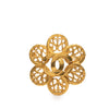 Chanel Gold Plated CC Flower Brooch Secondhand