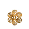 Chanel Gold Plated CC Flower Brooch Secondhand