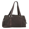 Secondhand Bulgari Logo Brown Canvas Bag