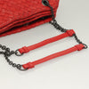 Secondhand Bottega Veneta Intrecciato Red Leather Bag