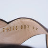 Secondhand Casadei Brown Crocodile Effect Leather Wedge Sandals - '10s