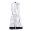 Secondhand Fendi White Silk Shirt Dress with Polka Dot Print and Contrast Hem- '10s