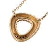 Vintage 18K yellow gold pendant necklace with white brilliant-cut and rose-cut diamonds