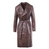 Secondhand Roberto Musso Brown Sheepskin Leather Trench Coat - '00s