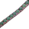 Secondhand Vintage 18K Gold Graduated Emerald Tennis Bracelet - '80s