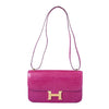 Secondhand Hermès Constance Elan in Rose Scheherazade Porosus Crocodile with Gold Hardware - '10s