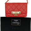 Secondhand Chanel Lambskin Quilted Wallet on Chain - '10s