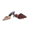 SECOND HAND Gucci GG Canvas Pointed-Toe Mule Heels