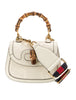 Gucci Vintage Convertible Bamboo Top Handle Bag Leather