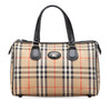 Burberry Haymarket Check Canvas Boston Bag Secondhand