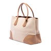 Prada Medium Canvas and Saffiano Cuir Double Satchel Secondhand