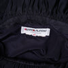 Secondhand Yves Saint laurent Black Velvet Dress with Ruffle Shoulders and High-Low Skirt - '80s