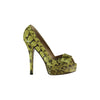 Secondhand Fendi Snakeskin Peep-toe Platform Pumps - '10s