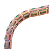 Secondhand Vintage 18K Gold Graduated Emerald Tennis Bracelet - '80s